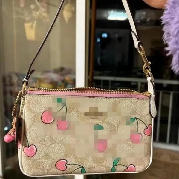 Sac à bandoulière rose pour femmes, sac à la mode, amour Mahjong, revêtement en Pvc, vieille fleur, sous les bras, nouvelle collection 2024