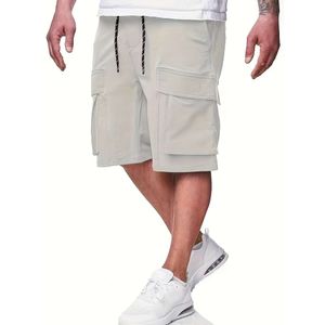 2024 Fashion Casual Large Pocket Sports Men's Workwear Shorts Middelste magazijn 5/4 broek