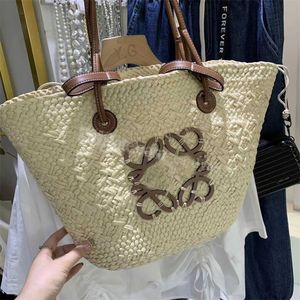 2024 Sac de créateur de mode Marque Sac de panier tressé Big Vine Sac à bandoulière pour femme Grande poignée Sac à main à la main Sac de plage d'été Sac à main