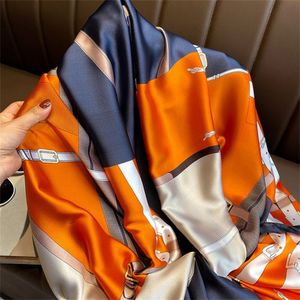 2024 modeontwerper sjaal dames luxe zijden sjaal klassieke lente 180-90 zijden sjaal zachte hoge kwaliteit dames sjaal 20 pp