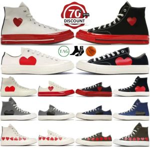 2024 Fashion Designer Femmes 1970 COLET RED CONCUTER 1970 Chaussures Big Chuck 70S Love With Eyes Coets Shape Canvas Materiments Men Women Sport Chaussures Sport