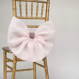 2024 Fashion Elegant Vintage Wedding Chair Covers Organza Bow Sashes Wholesale Party Supplies Accessoires 19