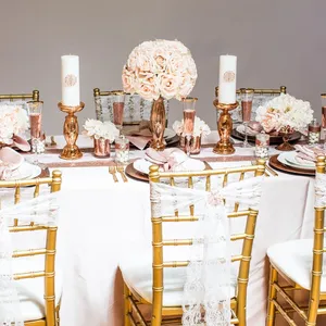 2024 mode elegante vintage bruiloftstoel covers kanten ruches bloem vleugels groothandel feestbenodigdheden accessoires 04