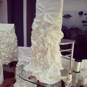 2024 Mode Elegante Vintage Wedding Chair Covers Satin Sashes Wholesale Party Supplies Accessoires 26