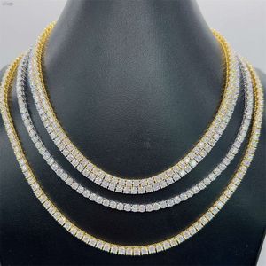 2024 Fashion Hot Sell Moissanite Silver 3mm 4mm 5mm 5 mm Collier Bracelet Mens Chaînes de tennis bijoux