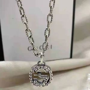 2024 Fashion Jewelry Brand Designer Vintage Chain Chain Gold plaqué Collier en argent sterling Déclaration de pension