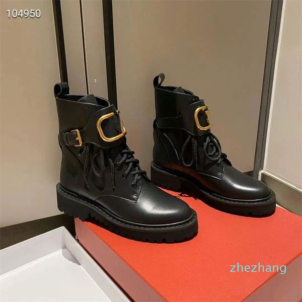 2024-Mode Designer de luxe marque femmes bottes femme chaussures en cuir cheville usine directe femme tête ronde courte size35-40