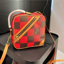 2024 mode herentas nieuwe schaaktas designer vierkante doos tas lente en zomer klassieke damier dambord schouder crossbody handtas