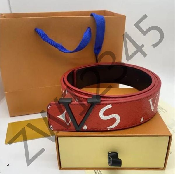 2024 Ceinture en cuir pour hommes de mode Largeur 3,8 mm 18 styles Ceinture pour hommes et femmes de haute qualité avec boîte AAAAA