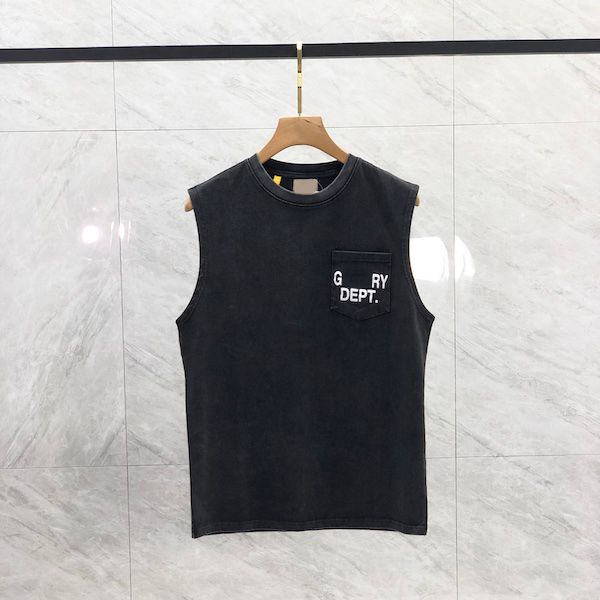 2024 mode T-shirts pour hommes marque été hommes décontractés nouveaux vêtements en pur coton rue Hip Ho camisole lettres vêtements T-shirt manches courtes