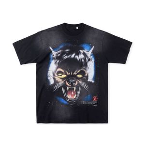 2024 Mode Hommes T-shirts Hommes T-shirts Femmes 50 styles Couleur Hellstar Studios Moon Wolf Head Tee Imprimer Hommes Casual Manches courtes Street Rap Top