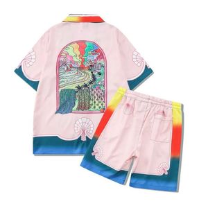 2024 Fashion Heren Tracksuits Hawaii Beach Pants Set Designer Shirts Leisure Shirt Man Slim passen in het bestuur van regisseurs korte mouw shorts stranden shirt m-3xl#312