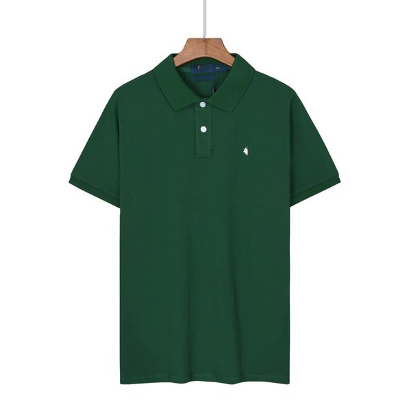 Polo de diseño a la moda para hombre, camisetas de manga corta ajustadas con bordado de caballo de guerra, deportes de negocios, informales, de algodón, 2024