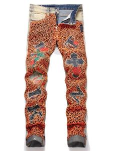 2024 Mode Nouveaux jeans pour hommes Designersummer Street Pantalons en coton imprimés Jeunes serrés Taille moyenne Casual Designer Sweats à capuche