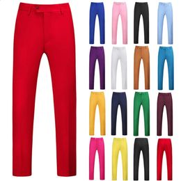 2024 Mode Nieuwe Heren Casual Boutique Pak Snoep Kleuren Broek/Mans Hoge Kwaliteit Ultra dunne Effen Kleur Jurk broek 240318