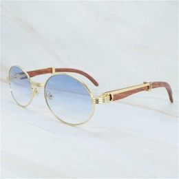 2024 FADE OFF UIT LUXE Designer Nieuwe heren- en dames zonnebrillen Off Wood Men Oval Round Buffalo Horn Women Trending Product Vintage brillen Gafas Sol