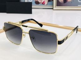 2024 Mode uit één stuk groot frame metalen vierkante zonnebril heren luxe merkbril unisex vintage zonnebril