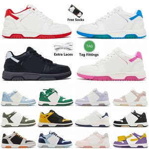 2024 Mode Out Of Office Sneaker Designer Schoenen Zwart Wit Roze Groene Pijlen Motief Voor Joggen Wandelen Heren Dames Lage Panda's Kalfsleer Tennis Platform Trainers