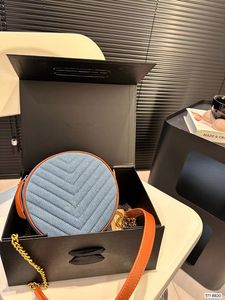 2024 Fashion Snapshot Camera Designer Bag, Damestas, handtas, denim ronde taarttas, beroemde kleine crossbody tas, mini damesschoudertas, messenger