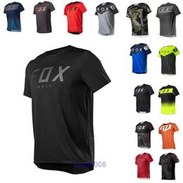 2024 Camiseta de moda Traje de bicicleta de montaña Foxx Camisetas para hombres Downhill Mountain MTB Camisas Offroad DH Motocicleta Motocross Sportwear Racing Qqfb