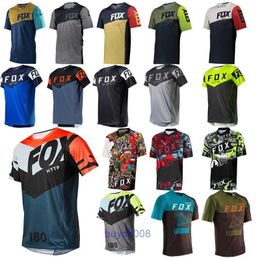 2024 T-shirt de mode Costume de vélo de montagne Foxx T-shirts pour hommes T-shirts pour hommes Downhill Mountain VTT Chemises Offroad Dh Moto Motocross Sportwear Http Mtb Racing Short Stq8