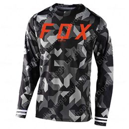2024 T-shirt de mode Costume de vélo de montagne Foxx T-shirts pour hommes Sufix VTT Road Motocross Chemise Hommes Respirant Montagne VTT À Manches Longues Course À Séchage Rapide Cyclisme Jlk2