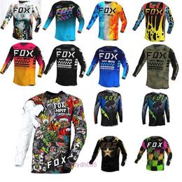 2024 Camiseta de moda Traje de bicicleta de montaña Foxx Camisetas para hombres Downhill Mountain MTB Camisas Offroad Dh Motocicleta Motocross Sportwear Racing Element Ygg9