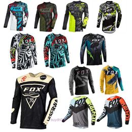 2024 T-shirt de mode Costume de vélo de montagne Foxx T-shirts pour hommes Camiseta Chemise de motocross Bat Downhill Enduro VTT Mountain Motorcycle Cycling Maillot Ciclismo Hombre Wbmy