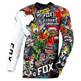 2024 T-shirt de mode Costume de vélo de montagne Foxx T-shirts pour hommes Motocross VTT Descente Jeresy Cyclisme Montagne DH Maillot Ciclismo Hombre Coupe à séchage rapide Ak0j