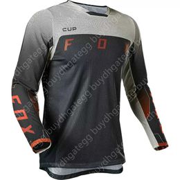 2024 Camiseta de moda Traje de bicicleta de montaña Foxx Camisetas para hombres Copa de descenso para hombres Camisas de montaña MTB Offroad Dh Motocicleta Motocross Sportwear Sluc