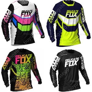2024 T-shirt de mode Costume de vélo de montagne Foxx T-shirts pour hommes 180 Prizm MX Motocross Scooter DH BMX Moto Dirt Mountain Offroad Team Racing RBMW