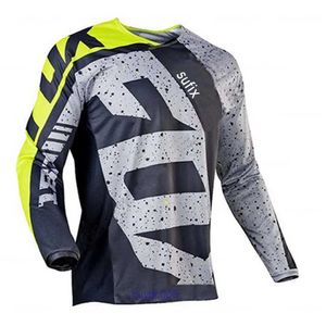 2024 T-shirt de mode Costume de vélo de montagne Foxx T-shirts pour hommes Sufix MTB Road Motocross Shirt Hommes Respirant Mountain MTB Manches longues Racing Séchage rapide Cyclisme C4YK