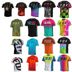 2024 T-shirt de mode Costume de vélo de montagne Foxx T-shirts pour hommes Motocross Mountain Enduro Vélo Moto Descente Femmes Hommes Cyclisme VTT Chemises BMX 6cbu