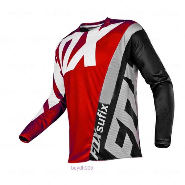 2024 T-shirt de mode Costume de vélo de montagne Foxx T-shirts pour hommes Sufix Cyclisme Séchage rapide Motocross Downhil Mountain Dh Chemise respirante MX Moto Ropa VTT T-shirts 71qs