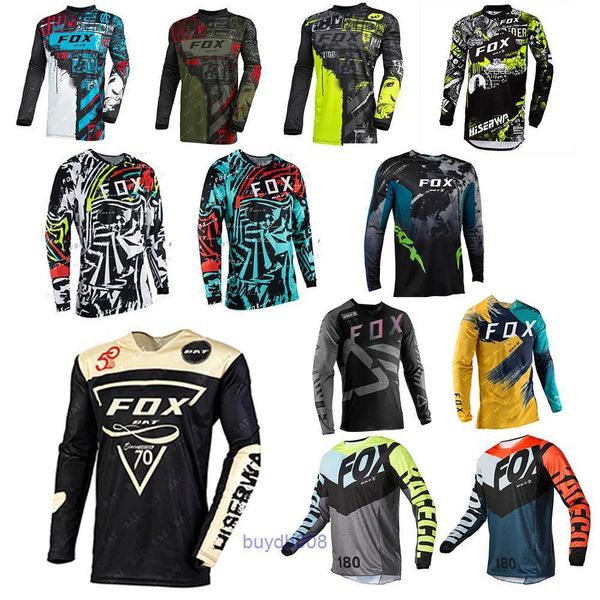 2024 T-shirt de mode Costume de vélo de montagne Foxx T-shirts pour hommes Camiseta Chemise de motocross Bat Downhill Enduro VTT Montagne Moto Cyclisme Maillot Ciclismo Hombre O418