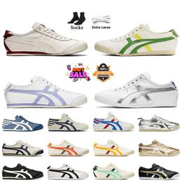 2024 Mode Tiger Mexico 66 Designer Casual Chaussures OG Original Tigers Femmes Hommes Argent Vert Blanc Noir Baskets Jogging Marche Coureurs Sport Baskets Taille 36-44