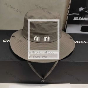 2024 Fashion Top Luxury Muimiu Designer Hat Fisherman Hat Miumium Hat Même style 1: 1 HAUTEUR HAUT QUALIT