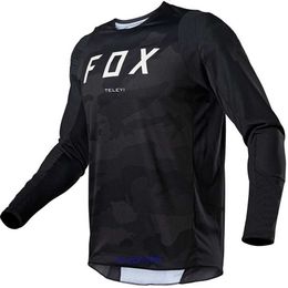 2024 T-shirt de mode Costume de vélo de montagne Foxx T-shirts pour hommes T-shirts pour hommes Descente Teleyi Montagne VTT Chemises Offroad Dh Moto Motocross Sportwear Vélo Course Cyc Nowj