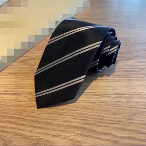 2024 Modes Hommes Imprimé 100% Cravate Cravate En Soie Noir Bleu Aldult Jacquard Stripes Mariage Business Tissé Design De Mode Hawaii Cravates Avec Boîte