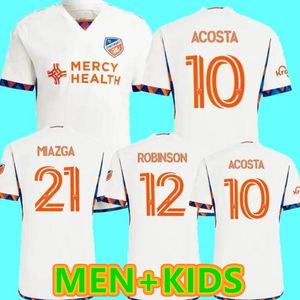 2024 FC Cincinnati Soccer Jerseys Kids Kit Man 24 Shirt Football Home Blue Away White Boupendza Acosta Robinson Miazga Barreal Guil