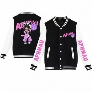 2024 Fi Nieuwe Jassen Aphmau Print Kawaii Mannen En Vrouwen Baseball Jas Anime Streetwear Tops Hip Hop Uitloper n5DN #