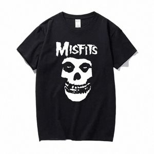 2024 Fi Nieuwe Mannen Hiphop Punk Schedel Misfits Merk Cott Korte Mouwen T-shirt Cool Design Mannelijke Zomer basic Tops A7UI #