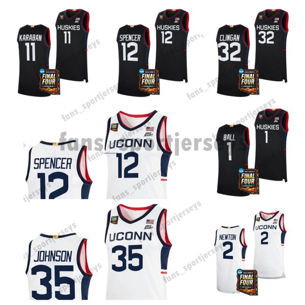 2024 Final Four 4 Jersey Connecticut UConn Huskies Baloncesto NCAA College Adama Sanogo Paige Bueckers Hawkins Tristen Newton Karaban Clingan Walker Hamilton