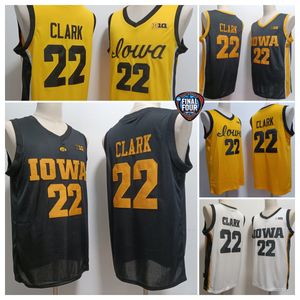 2024 Final Four 4 Jersey Iowa Hawkeyes Basketball NCAA College #22 Caitlin Clark op voorraad