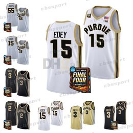 2024 Final Four 4 Patch Purdue Boilermakers Jersey de baloncesto NCAA College Zach Edey Fletcher Loyer Braden Smith Furst Newman Gillis Kaufman-Renn Robinson Morton