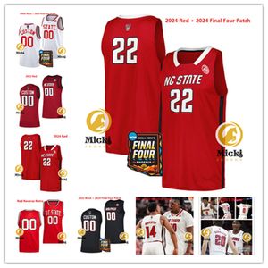 2024 Final Four NC State Wolfpack Basketball Jersey 44 David Thompson 4 Spud Webb 24 Ernest Ross 21 Ebenezer Dowuona NC State Maillots cousus sur mesure