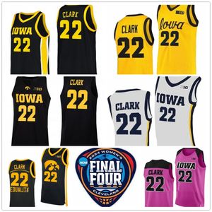 2024 Final Four Jerseys de basket-ball Iowa Hawkeyes 22 Caitlin Clark 3 Sydney Affolter 45 Hannah Stualke 20 Kate Martin 24 Gabbie Marshall O'Grady Feuerbach