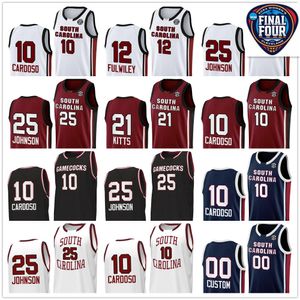 2024 Final Four Jerseys de basket-ball 5 Tessa Johnson 0 Te-Hina Paopao 10 Kamilla Cardoso 25 Raven Johnson 12 Milaysia Fulwiley Bree Hall South Carolina Gamecocks