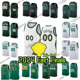 2024 Finales 0 Jayson Tatum Jersey Custom S-6XL Jerseys de basket-ball cousu Jaylen Brown Jrue Holistaps Kristaps Porzingis Derrick White Grant Williams Payton