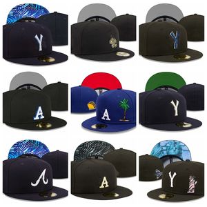 2024 Ajusté Designer Taille Baseball Football Plat Casquettes Casual Lettre Broderie Coton Toutes les équipes Sport Monde Patché Chapeaux Fermés Mix Ordre